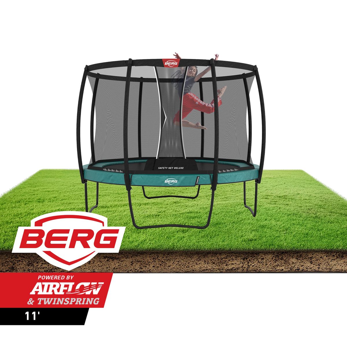 BERG Champion 11' Round + Safety Net Deluxe