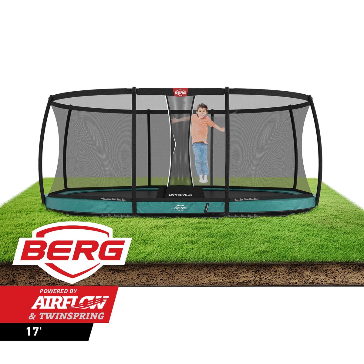 BERG Grand Champion 17' Oval + Safety Net Deluxe